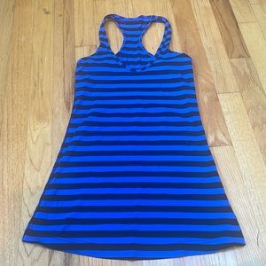 Lululemon blue/black racerback tank - Size 4